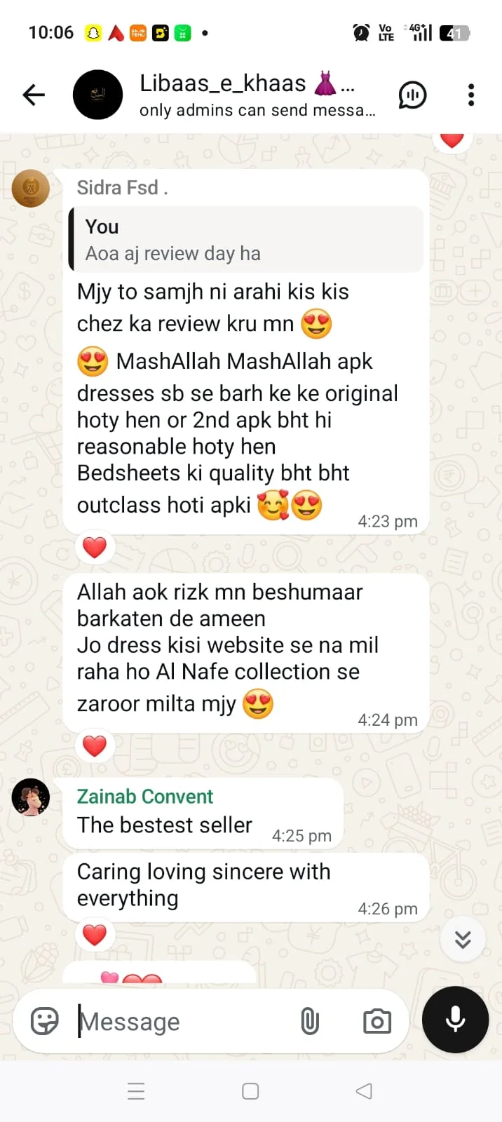 Alnafay Collection customer review 1